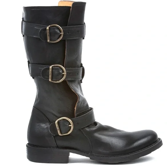 EUC Fiorentini + Baker ETERNITY 7040 Biker Dark Chocolate Brown Leather 39.5 - Picture 3 of 15